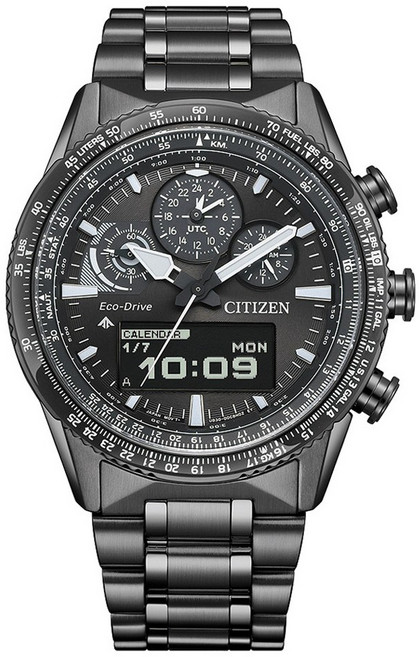 CITIZEN Promaster 男士太陽能電波 20 ATM 防水藍寶石玻璃金屬手錶 JV2005-58E