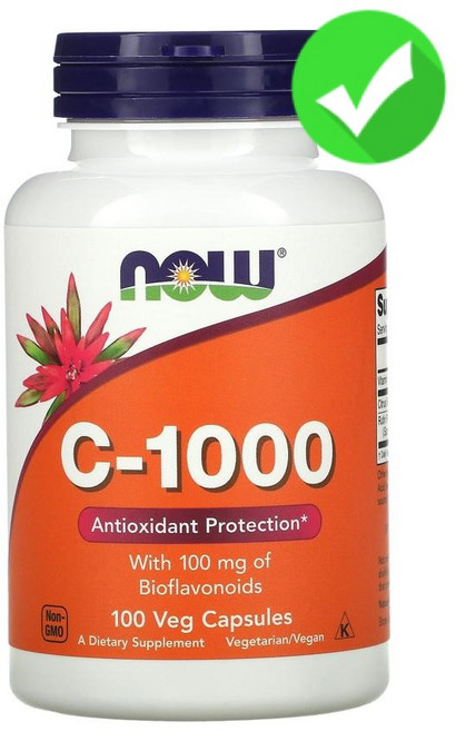 Nowfoods 나우푸드 C1000 바이오플라보노이드 100mg 100정 비타민C 루틴 비타민씨 아스코르브산 아스코르빈산 고약사 약들약, 1개