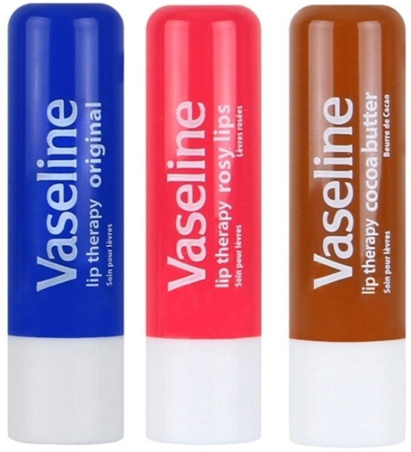 바세린 립테라피 립밤 스틱형 3종, 1개, 4.8g, 로지립스+오리지날+코코아