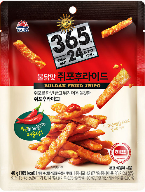 사조 쥐포후라이드 불닭맛, 1개, 40g