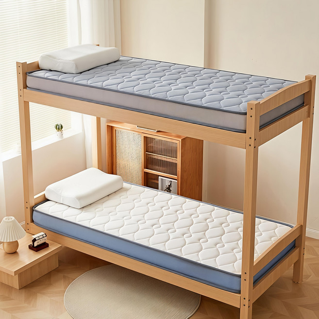 高品質新款學生床墊 乳膠記憶棉單人雙人床墊 學生宿舍打地鋪鋪底, 元氣淺灰（10公分）,150*200cm-雙人標準