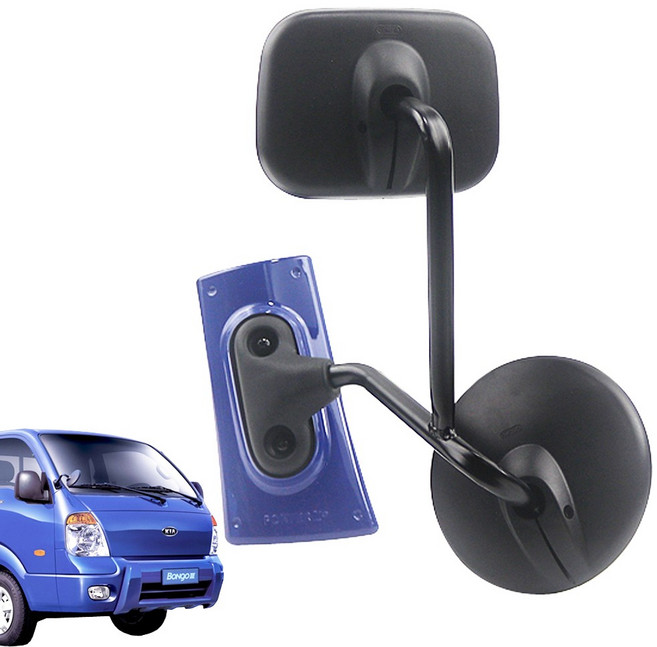 부착식 2way 1톤 화물차 보조미러, 봉고3 2way 블루, 1개