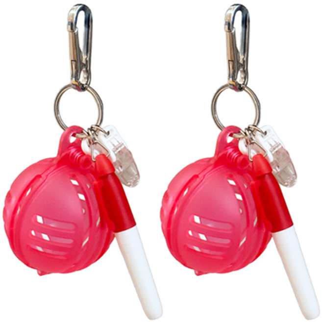 아르빅스 파크골프 볼케이스 볼라이너 마커, 2개, 핑크