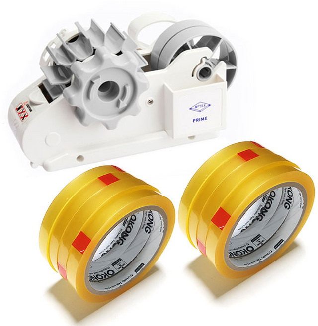 모텍스 테이프디스펜서 PRIME + 테이프 12mm x 8p, 화이트, 1세트