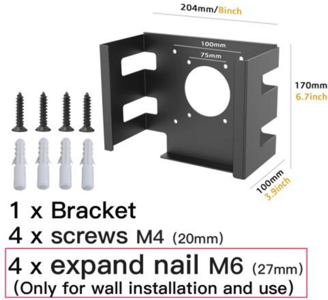 Mac Studio M4 Max M3 Ultra M2 M1 호스트 용 데스크탑 하단 벽 브래킷 스탠드 데스크 마운트 아래 냉각 홀더 랙, 1)Black, 한개옵션2