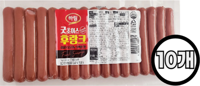굿초이스 하림후랑크 소시지 /냉장, 1kg, 10개