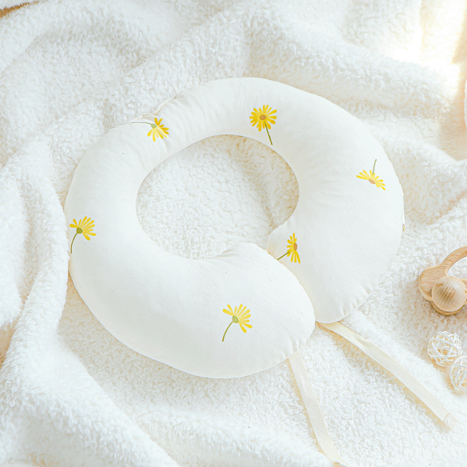 마롤로뜨 30수 사계절 유모차 아기 목쿠션 차량용 카시트 아기 목베개, 살랑데이지_30수 프린팅 목쿠션