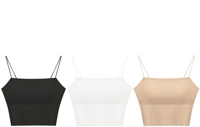 선빈어패럴 슬림한 심리스 끈나시 브라탑 3장 세트 캡내장