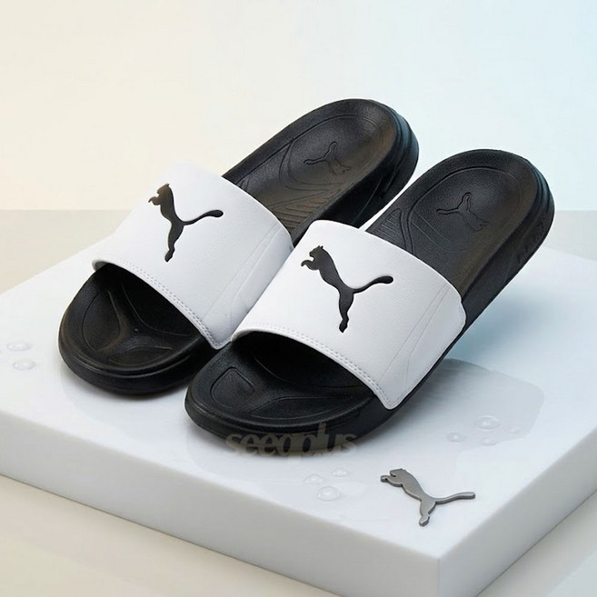 퓨마 팀캣 푹신한 쿠션슬리퍼 발편한 리커버리 슈즈 남녀공용 커플 실내화