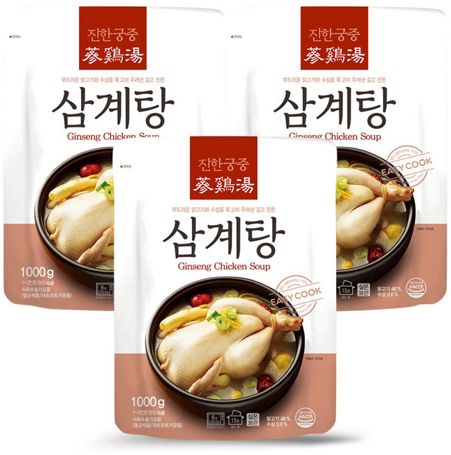 진한식품 궁중 삼계탕, 1kg, 3개
