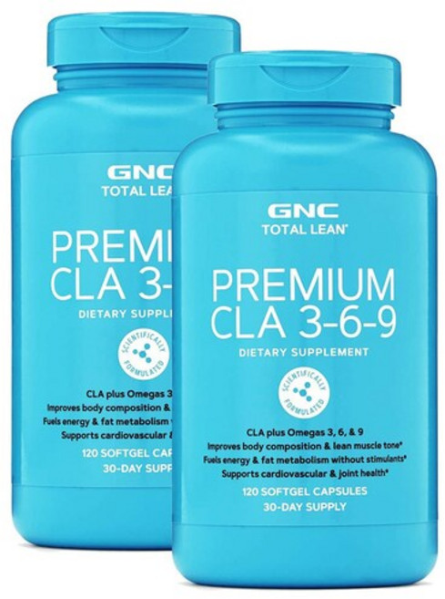 GNC Total Lean Premium CLA 3-6-9 지앤씨 토탈 린 프리미엄 CLA 3-6-9 공액리놀레산 120캡슐 2통, 2개, 120정