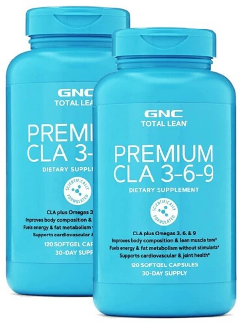 지앤씨 GNC 토탈 프리미엄 CLA 369 120 소프트겔 2팩 GNC Total Lean Premium CLA 3-6-9 120 Softgels Twin Pack, 2개, 120정 - 쿠팡