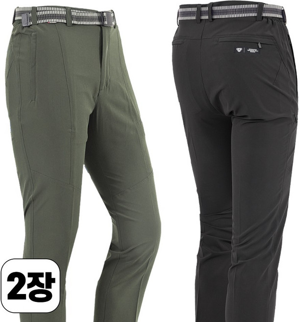 워킹맨 아울렛 1+1 봄 가을 시즌 프리미엄 스판 벨트 바지 작업복 일상복 근무복 아웃도어 팬츠 긴바지 빅사이즈 B111