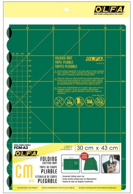 OLFA FCM-A3 摺疊式切割墊 綠色 日本製