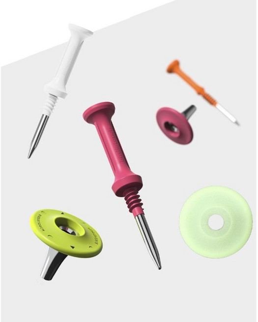 메탈아이언골프티 구성품 별도구매 ( M L 티 / 본체(원판) / 실리콘커버), 스노우화이트(L사이즈), 1개