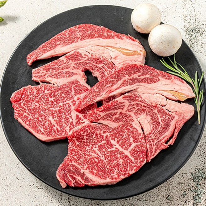 한우 1등급 등심 구이용(냉장 암소) 200g/400g/600g /800g, 3개, 200g
