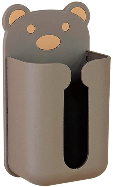 허브코코 곰돌이 벽걸이 무타공 티슈케이스, 코코브라운, 1개