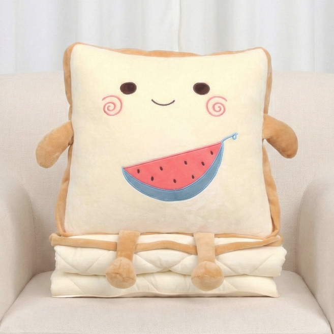 모레아오브제 귀여운 사계절 쿠션 담요 블랭킷 낮잠이불