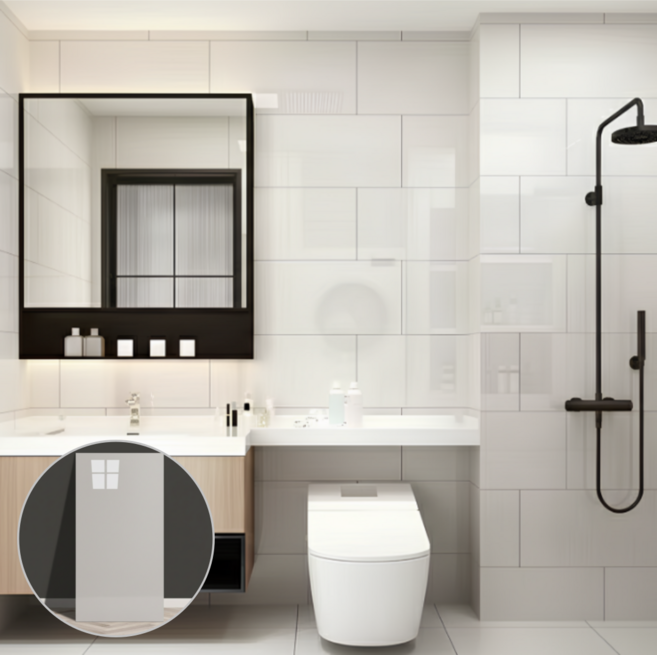 재고정리 홈앤힐링 접착식 인테리어 벽시트지 화장실 싱크대 대리석벽지, 15개, 펄 화이트