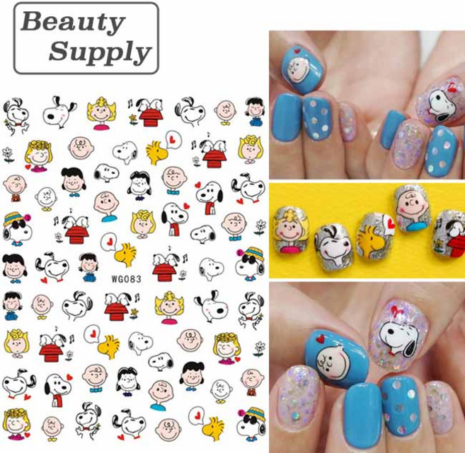 S200 WG083 강아지 스누피-6 네일아트 데코 스티커, 1개