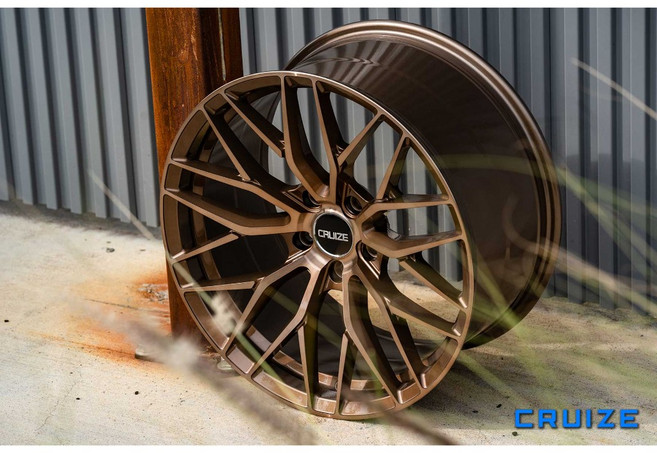 CRUIZE 多幅式鋁圈，適用5/112及5/108孔距，強化行車穩定與視覺美感, 1個, 19吋 5孔112 亮黑透車面