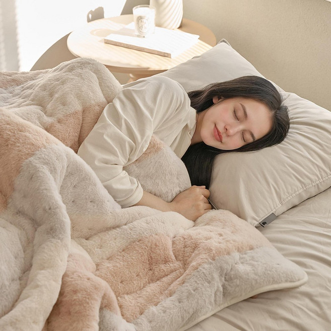 프롬비 프리미엄 대형 전기담요 전기요 허니베이지 FE242N, 허니베이지, 130 x 180cm