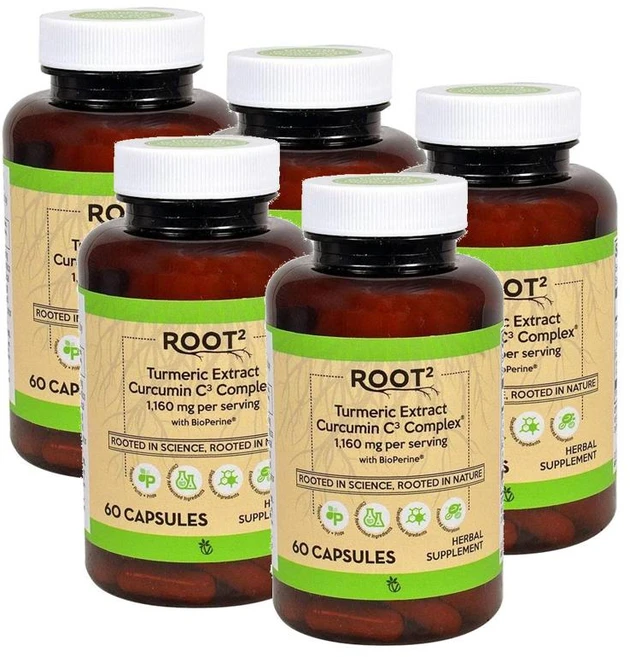 비타코스트 ROOT2 터메릭 커큐민 C3 컴플렉스 1160mg 퍼서빙 바이오페린 Vitacost Turmeric Extract Curcumin C3 Complex, 5개, 60정 - 쿠팡