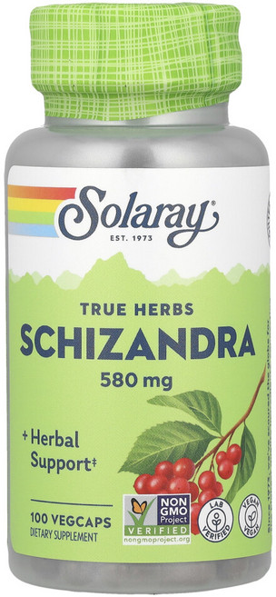 미국산 솔라레이 오미자 580mg 100베지캡슐 Solaray Schizandra 선물증정, 1개, 100정