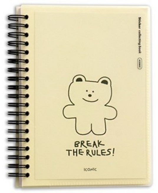 아이코닉 이형지 양면 인스 보관 스티커북, 01 CREAM YELLOW, 1개