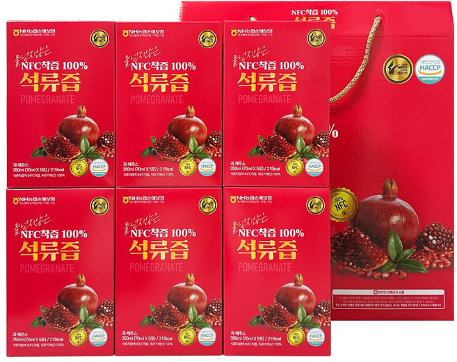 더존건강 NFC 착즙 100% 석류즙 석류착즙액, 2.1L, 1