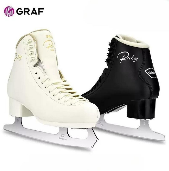 그라프 입문용 피겨화 아동 스케이트화 빙상 아이스 초보 신발, 280, 블랙