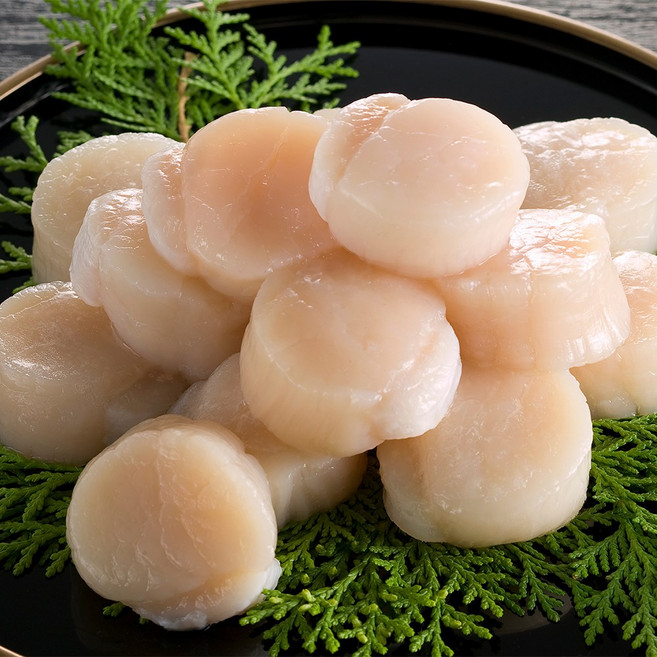 부드러운 가리비 관자 대용량, 1개, 1kg(성형관자 20~40마리)