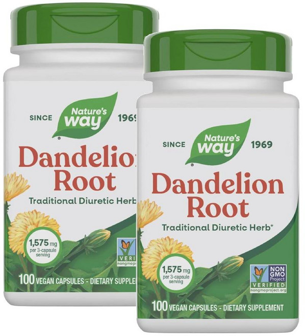 네이처스웨이 단델리온 민들레 뿌리 1575mg 허브 추출물 캡슐 Nature's Way Dandelion Root, 2개