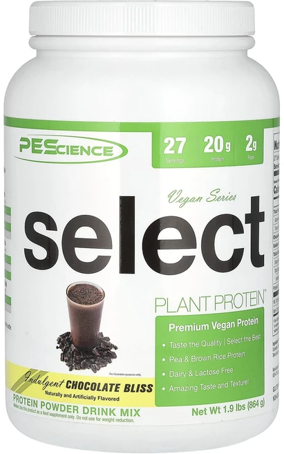 PEScience 비건 시리즈 Select Protein 초콜릿 블리스 918g(32.4oz), 1개, 918g - 쿠팡