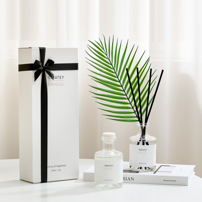 스미어티 200ML 2개 디퓨저 프리미엄 실내 방향제 선물 세트 집 화장실 방향제, 블랙 체리