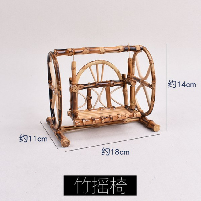 인테리어 미니 지게 공예품선물 전통 기념품, 대나무 흔들의자