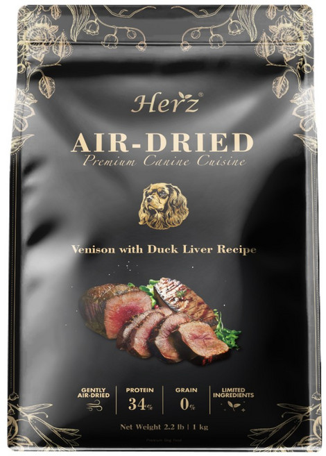 Herz 赫緻 低溫烘培狗糧 鮮牛肉佐鴨肝配方 寵物乾糧, 1個, 27/1月赫緻美饌狗糧-嫩鹿佐鴨肝1kg, 1kg, no this value