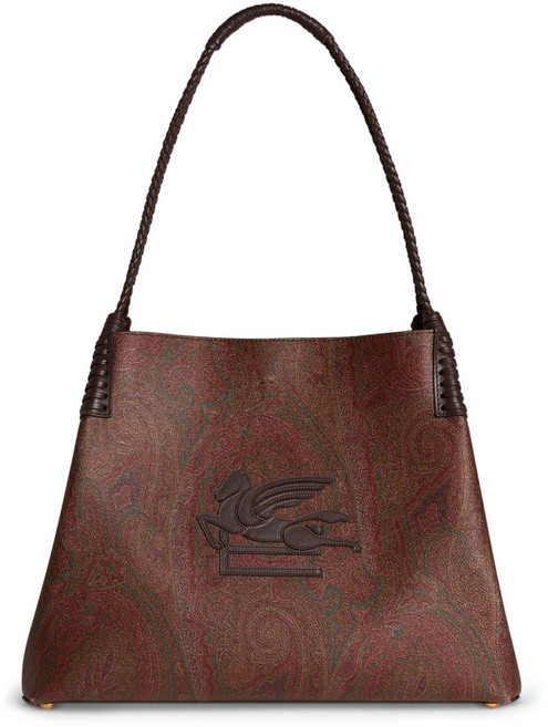 에트로 페이즐리 로고 숄더 백