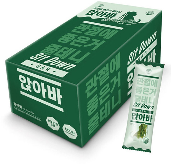 앉아바 덴탈껌 강아지 간식 50p, 관절 건강, 500g, 1개