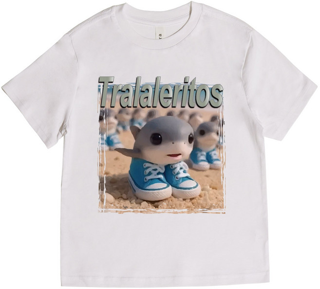 꼬므떼 이탈리안 브레인롯 여름 아동 반팔 티셔츠 26수 순면 밈 티셔츠 기획 등원룩 형제룩