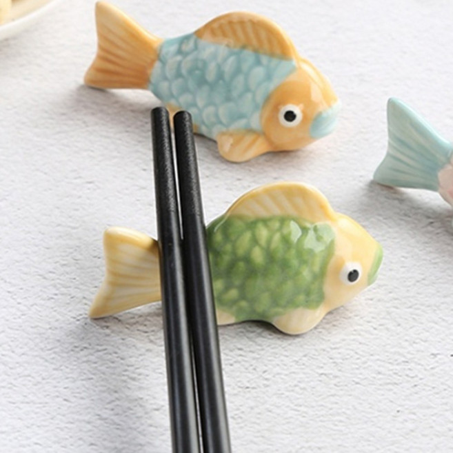 물고기 수저받침대 생선 횟집 식당 식탁, 1개, 레드