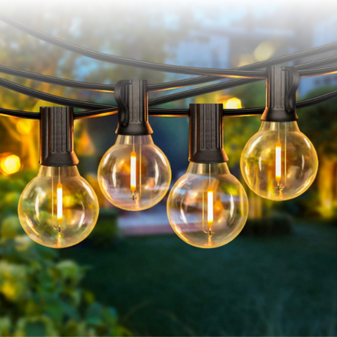 태양광 줄조명 정원등 알전구 줄전구 캠핑 조명 트리 전구, 10구_5.5m_일자형LED칩