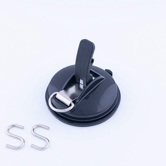 판타지룸 강력 차량용 흡착판 캠핑 차박 텐트 타프 고정, 블랙