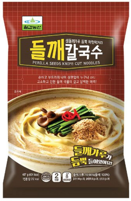 칠갑 들깨칼국수407g, 407g, 5개