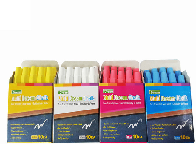 마켓그로스 육각워터쵸크 10개입 / 4가지 컬러/ 물분필/ 분필/ 워터초크, 육각, 빨강