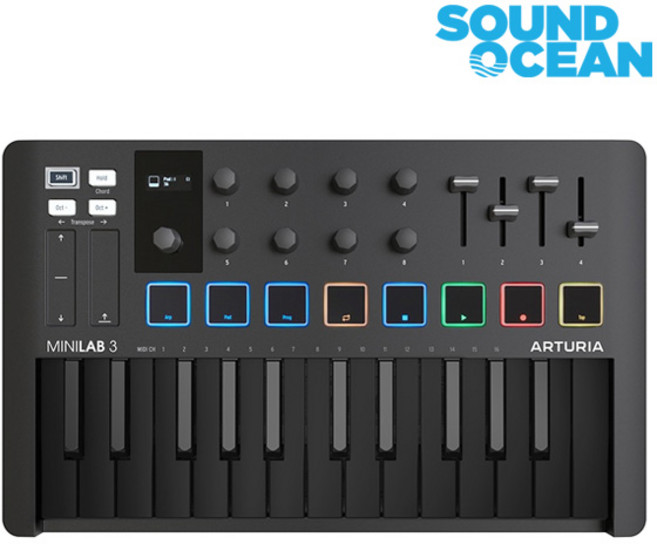 아투리아 미니랩3 MK3 마스터키보드 마스터건반, Minilab 3 Deep Black, 딥블랙, 1개
