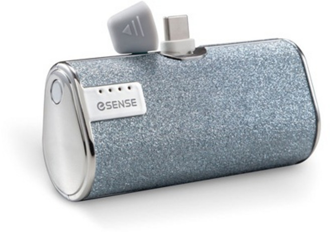GSENSE 5000mAh 迷你行動電源 Type-C 95g 自帶支架, 水鑽藍, TypeC接口/37-ATC500
