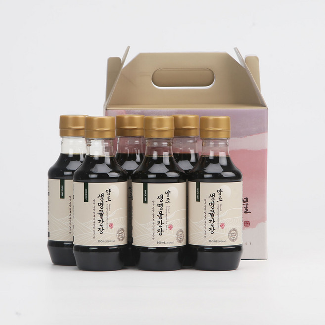 신앙촌 진 양조간장 선물세트 6호, 360ml, 6개