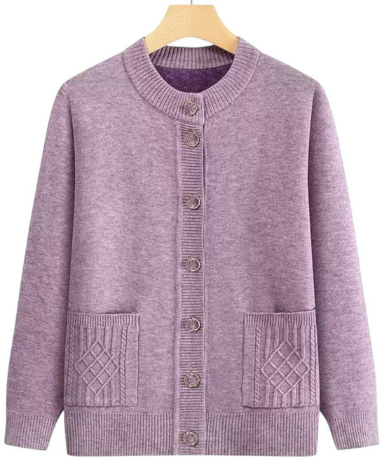 아기판다 어머니 할머니 따뜻한 안감 기모 니트 가디건