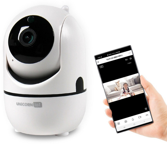유니콘 TCAM-S30 보안 IP 카메라 IoT 모션감지 캠 300만화소 CCTV, 1개